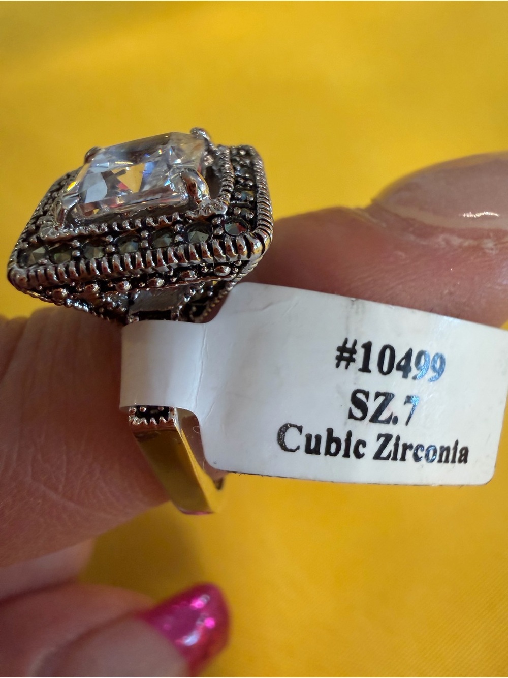 Park Lane Clear Cubic Zirconia Statement Ring Size 7